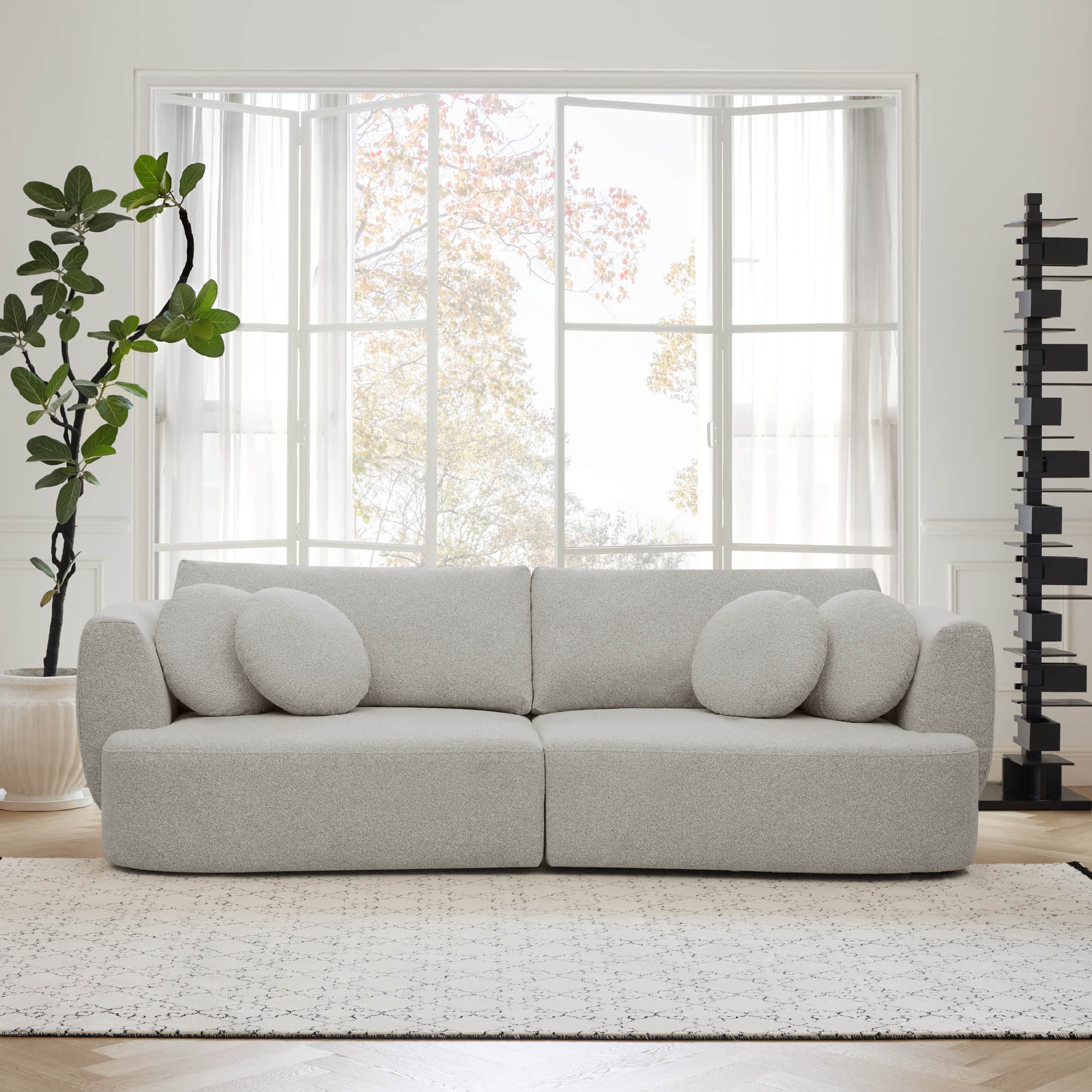 Grace 2-Seat Modular Curved Sofa