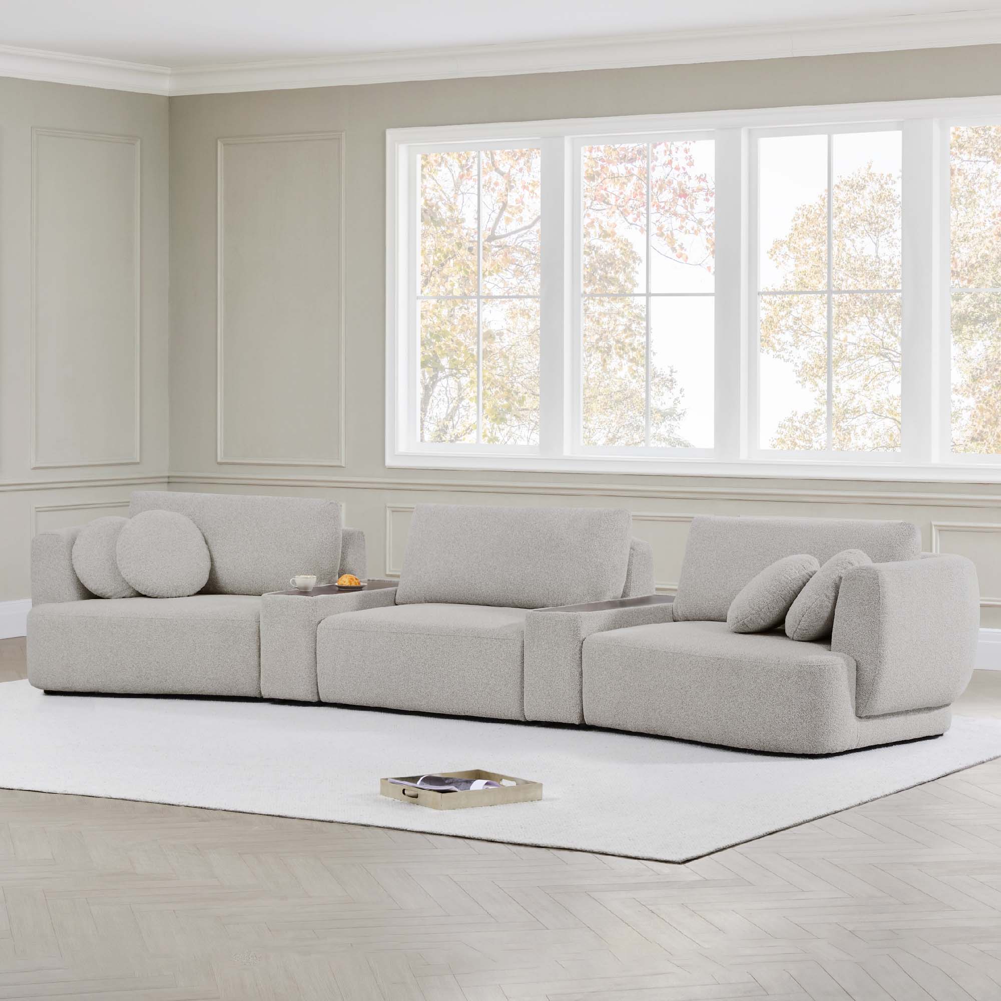 Grace 3-Seat Modular Curved Sofa