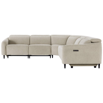 Diya Soft & Breathable 5-Seater Reclining Sofa with Power Headrest