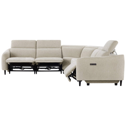 Diya Soft & Breathable 5-Seater Reclining Sofa with Power Headrest