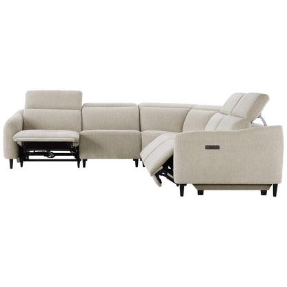 Diya Soft & Breathable 5-Seater Reclining Sofa with Power Headrest