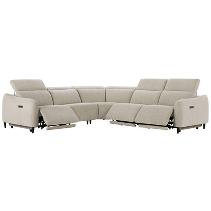 Diya Soft & Breathable 5-Seater Reclining Sofa with Power Headrest