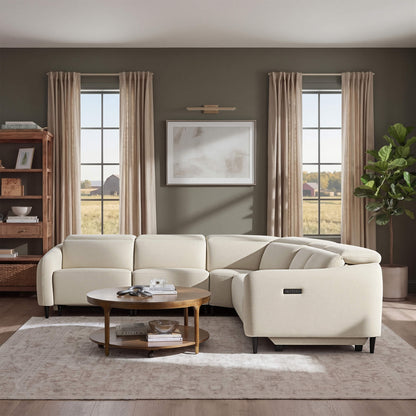 Diya Soft & Breathable 5-Seater Reclining Sofa with Power Headrest