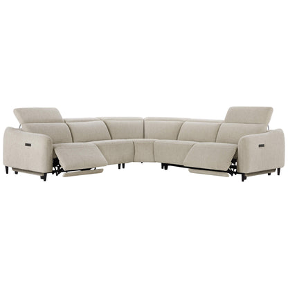 Diya Soft & Breathable 5-Seater Reclining Sofa with Power Headrest