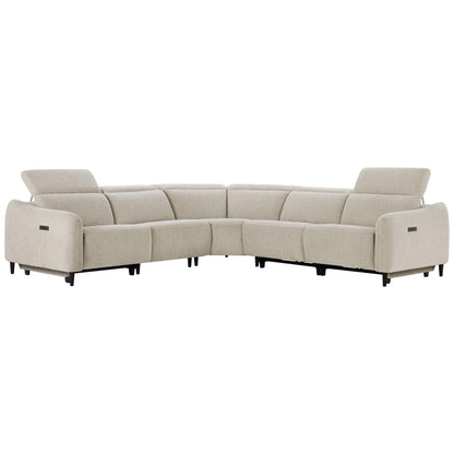 Diya Soft & Breathable 5-Seater Reclining Sofa with Power Headrest