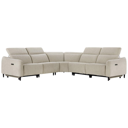 Diya Soft & Breathable 5-Seater Reclining Sofa with Power Headrest