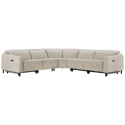 Diya Soft & Breathable 5-Seater Reclining Sofa with Power Headrest