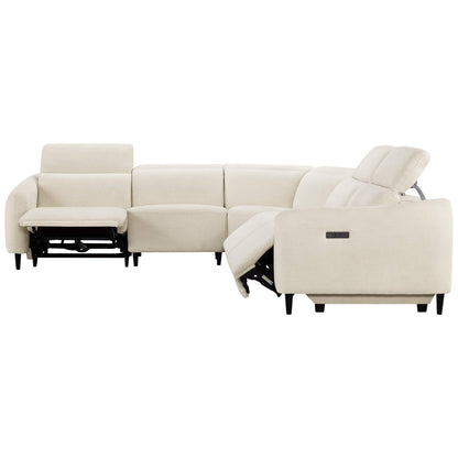 Diya Soft & Breathable 5-Seater Reclining Sofa with Power Headrest