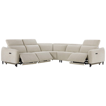 Diya Soft & Breathable 5-Seater Reclining Sofa with Power Headrest