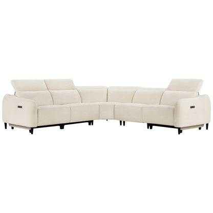 Diya Soft & Breathable 5-Seater Reclining Sofa with Power Headrest