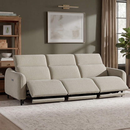 Diya Soft & Breathable 3-Seater Reclining Sofa with Power Headrest