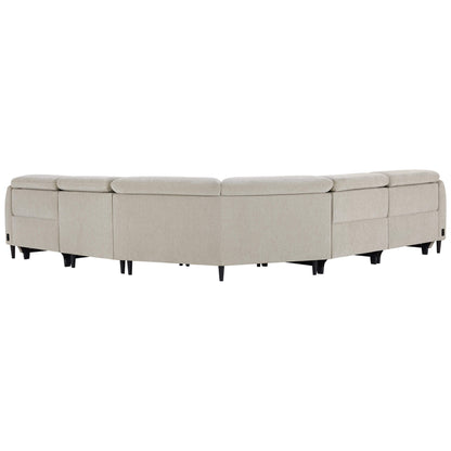 Diya Soft & Breathable 5-Seater Reclining Sofa with Power Headrest