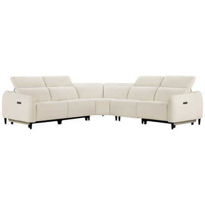 Diya Soft & Breathable 5-Seater Reclining Sofa with Power Headrest