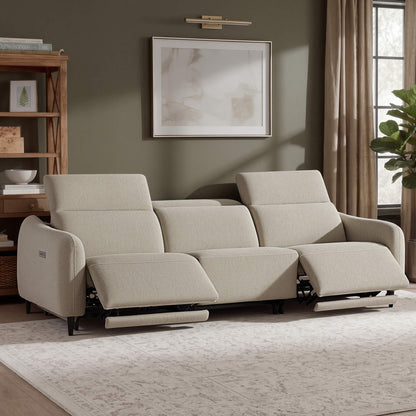 Diya Soft & Breathable 3-Seater Reclining Sofa with Power Headrest