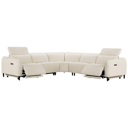 Diya Soft & Breathable 5-Seater Reclining Sofa with Power Headrest