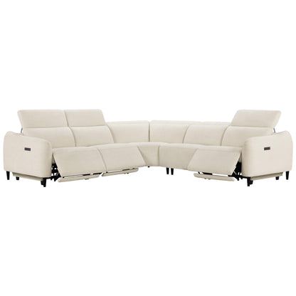 Diya Soft & Breathable 5-Seater Reclining Sofa with Power Headrest