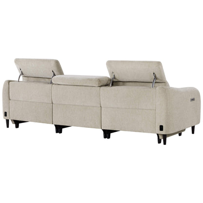 Diya Soft & Breathable 3-Seater Reclining Sofa with Power Headrest