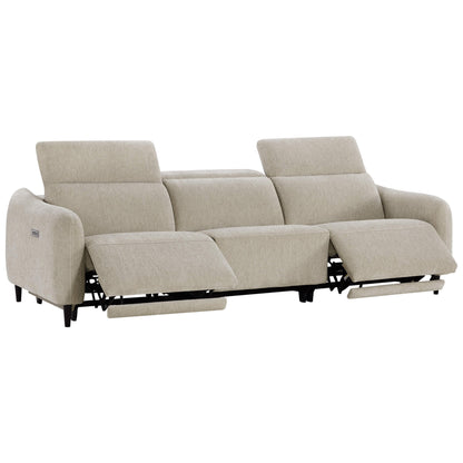 Diya Soft & Breathable 3-Seater Reclining Sofa with Power Headrest
