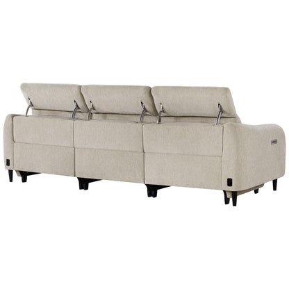 Diya Soft & Breathable 3-Seater Reclining Sofa with Power Headrest