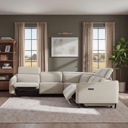 Diya Soft & Breathable 5-Seater Reclining Sofa with Power Headrest