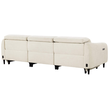Diya Soft & Breathable 3-Seater Reclining Sofa with Power Headrest
