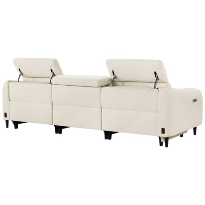 Diya Soft & Breathable 3-Seater Reclining Sofa with Power Headrest