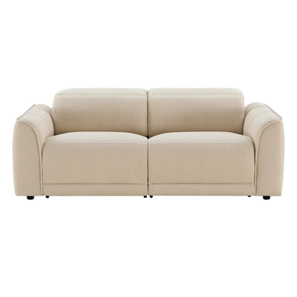 Elaine Modern Curved Performance Fabric 2 Seater Reclining Sofa