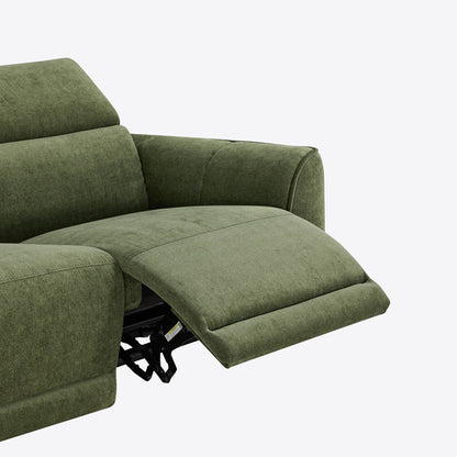 Elaine Modern Curved Performance Fabric 3 Seater Reclining Sofa