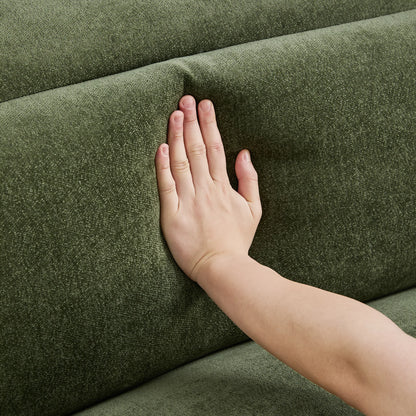 Elaine Modern Curved Performance Fabric 2 Seater Reclining Sofa