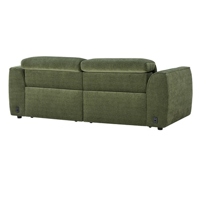 Elaine Modern Curved Performance Fabric 2 Seater Reclining Sofa