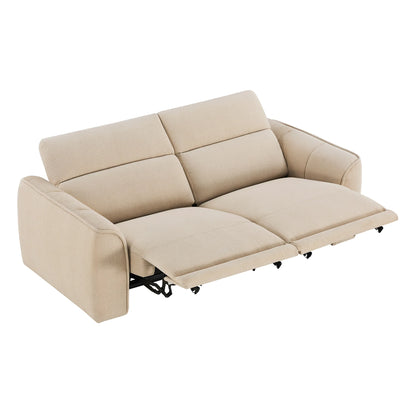 Elaine Modern Curved Performance Fabric 2 Seater Reclining Sofa