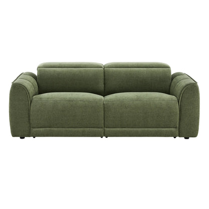 Elaine Modern Curved Performance Fabric 2 Seater Reclining Sofa