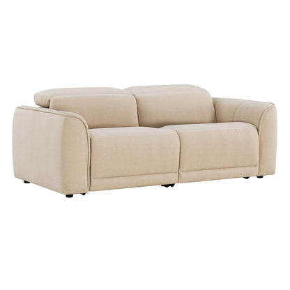 Elaine Modern Curved Performance Fabric 2 Seater Reclining Sofa