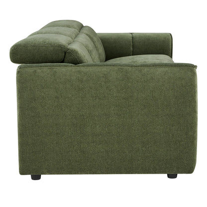 Elaine Modern Curved Performance Fabric 2 Seater Reclining Sofa