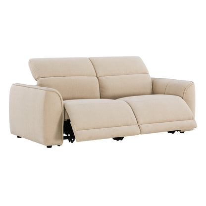 Elaine Modern Curved Performance Fabric 2 Seater Reclining Sofa