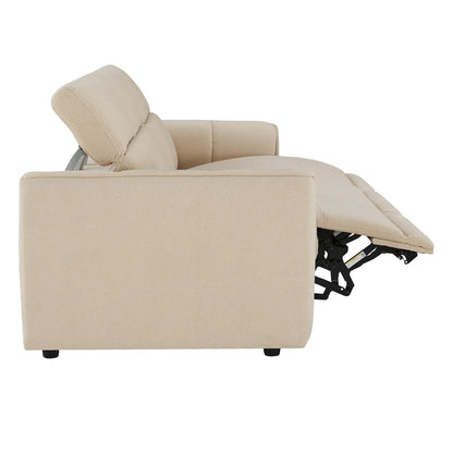 Elaine Modern Curved Performance Fabric 2 Seater Reclining Sofa