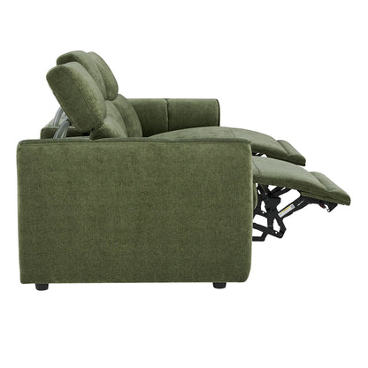 Elaine Modern Curved Performance Fabric 3 Seater Reclining Sofa