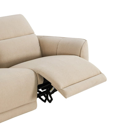 Elaine Modern Curved Performance Fabric 3 Seater Reclining Sofa