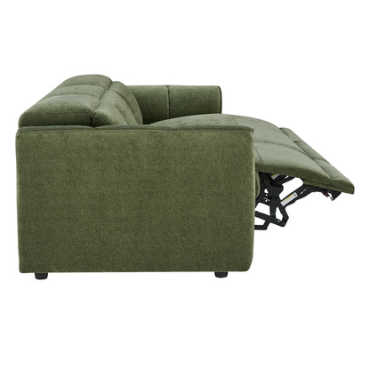 Elaine Modern Curved Performance Fabric 2 Seater Reclining Sofa