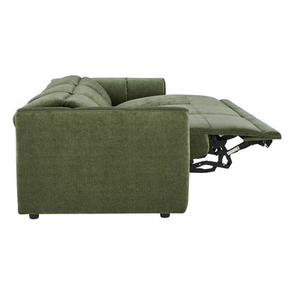 Elaine Modern Curved Performance Fabric 3 Seater Reclining Sofa
