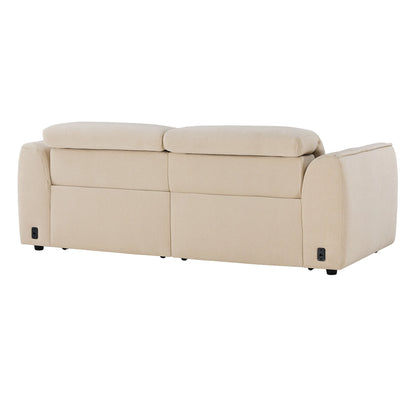 Elaine Modern Curved Performance Fabric 2 Seater Reclining Sofa