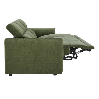 Elaine Modern Curved Performance Fabric 3 Seater Reclining Sofa