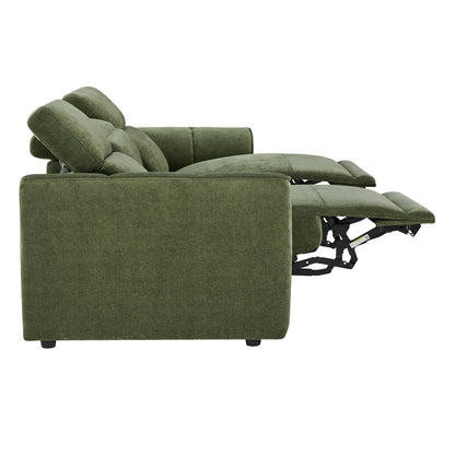 Elaine Modern Curved Performance Fabric 2 Seater Reclining Sofa