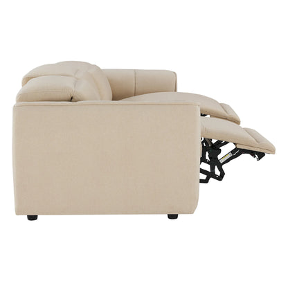 Elaine Modern Curved Performance Fabric 3 Seater Reclining Sofa