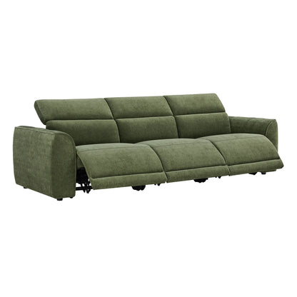 Elaine Modern Curved Performance Fabric 3 Seater Reclining Sofa