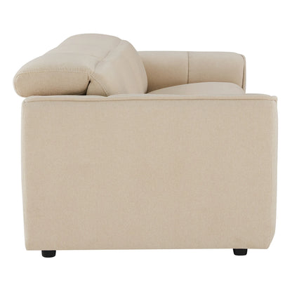 Elaine Modern Curved Performance Fabric 2 Seater Reclining Sofa