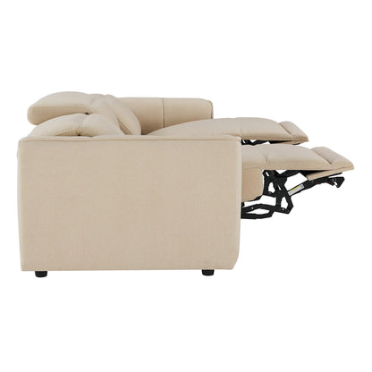 Elaine Modern Curved Performance Fabric 2 Seater Reclining Sofa