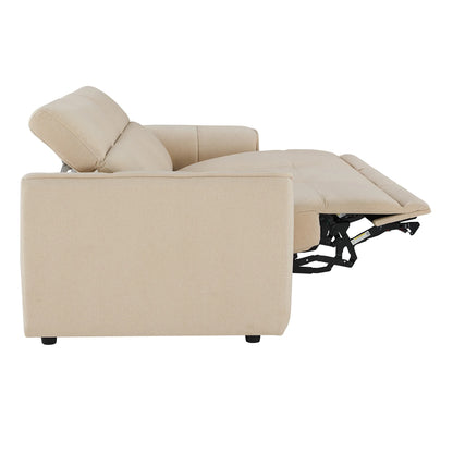 Elaine Modern Curved Performance Fabric 3 Seater Reclining Sofa