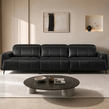 Elan Streamlined Zero Gravity Genuine Leather 3 Seater Reclining Sofa