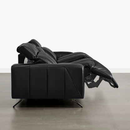 Elan Streamlined Zero Gravity Genuine Leather 3 Seater Reclining Sofa